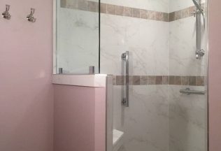 Bathroom Design Remodeling, Custom Shower with bench seat, Senior Living ADA design, Manassas, VA