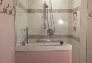 Bathroom Design and Remodeling, Custom Shower with grab bars, Senior Living ADA, Manassas, VA