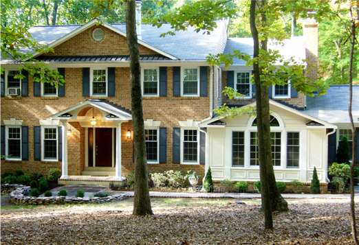 Home Additions and Remodeling, Front Portico design, Fairfax, VA