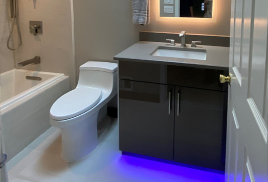 Bathroom-Design Remodeling-Custom Vanity-Lighting Design, Fairfax, VA
