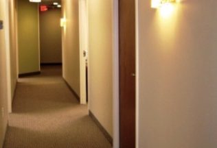 Commercial Office Interior Design Executive Corridor, Lighting Design, WR Systems, Ltd., Fairfax VA