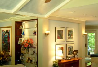 Great Room Addition, Art Gallery Walls, Cathedral Ceiling, Brazilian Cherry Wood Flooring, Fairfax, VA