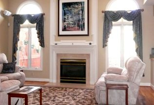 Interior Design & Furnishings, Contemporary Living Room, Custom Area Rugs, Custom Draperies Burke, VA