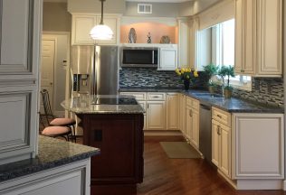 Kitchen design & remodeling, custom shelves, lighting design, Fairfax, VA