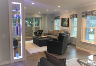 Modern Home Remodeling, Contemporary Furniture, Custom lighted accent shelf, Burke, VA