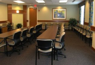 Office Conference  Training Room, Wood Paneling,  Custom Window Treatments, Arlington VA