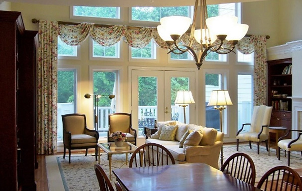 Interior Design, custom drapery, area carpets, furniture Reston, VA