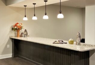Basement Remodeling, Buffet Bar design-build, lighting design, Ashburn, VA