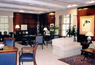 Executive Office, Historic Ceiling,Interior Design, Custom Drapery, Washington, DC