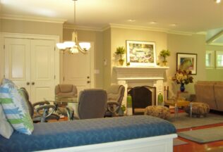 Interior Design, Home Remodeling, Antique Fireplace, custom bench seat Fairfax Station, VA