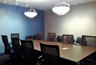 Office Interior Design, Conference Room, Lighting, furnishings, Veracity Forecasting Analysis, Alexandria, VA