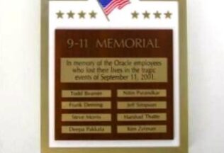 9-11 Memorial Plaque, Oracle, Reston, VA Corporate Office Main Lobby