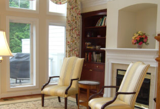 Custom Window Treatments, Swags and Panels, Custom Area Carpet, Interior Design, Reston, VA