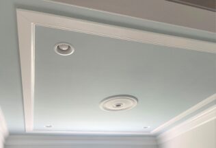 Ceiling Design Crown molding, accent trim and ceiling medallion, Ashburn, VA
