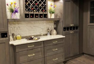 Home Remodeling, Custom Wine Cabinets with buffet counter, Ashburn, VA