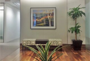 Office Reception Interior design, Office Furniture, Artwork, Arlington VA